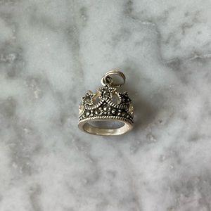 Sterling & Marcasite Tiara Charm